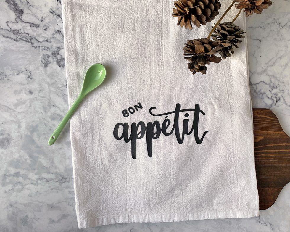 Bon Appétit Kitchen Flour Sack Dish Towel Jaded Studios Shop